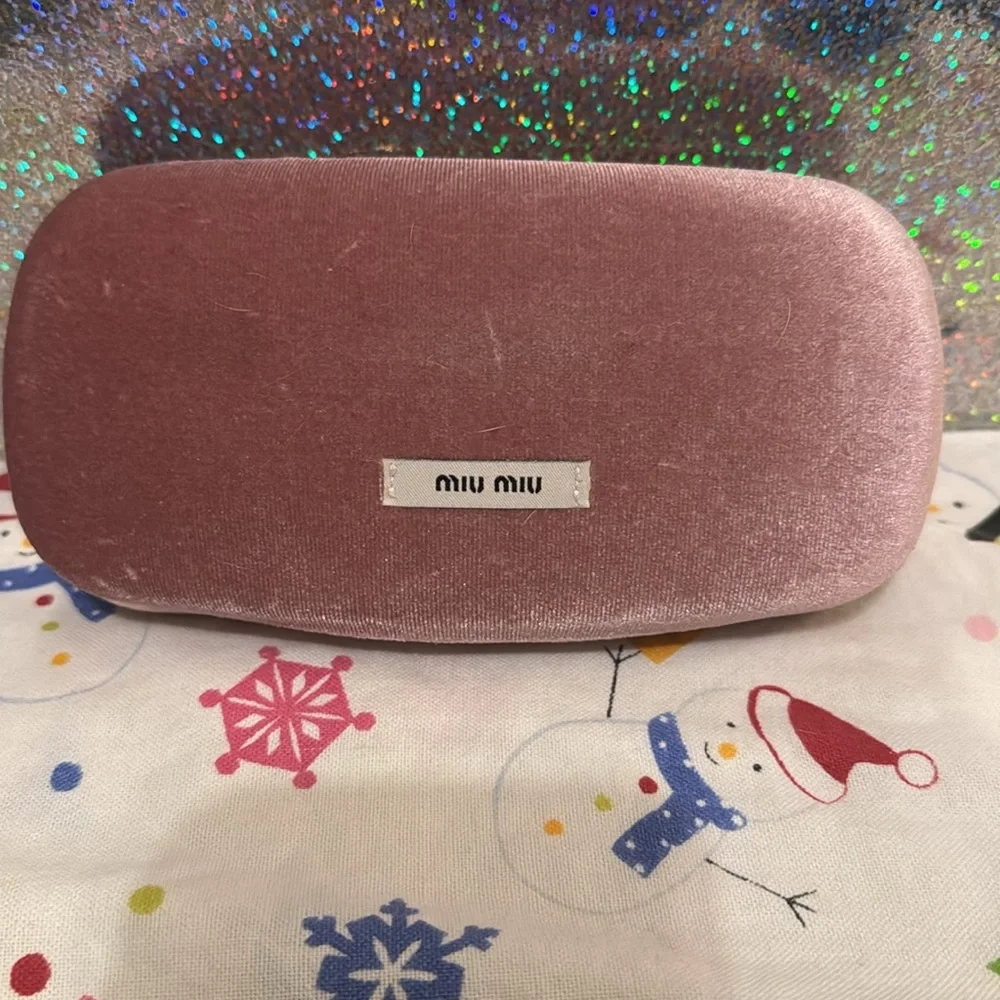Miu Miu Sunglasses Black with Gold frames Includes pink case - Picture 2 of 10